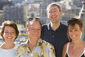 Only Fools And Horses. Image shows left to right: Raquel (Tessa Peake-Jones), Del (David Jason), Rodney (Nicholas Lyndhurst), Cassandra (Gwyneth Strong)