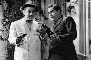 Orders Are Orders. Image shows from L to R: Ed Waggermeyer (Sid James), Lt. Wilfred Cartroad (Tony Hancock)