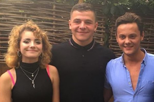 Outnumbered. Image shows from L to R: Karen (Ramona Marquez), Ben (Daniel Roche), Jake (Tyger Drew-Honey)