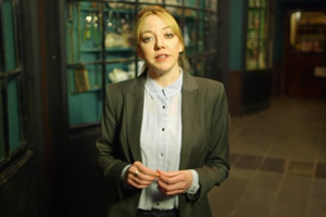 Charlie Brooker's Weekly Wipe. Philomena Cunk (Diane Morgan). Copyright: House Of Tomorrow / Zeppotron