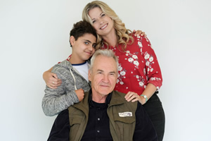Pitching In. Image shows from L to R: Dylan (William Romain), Frank (Larry Lamb), Carys (Caroline Sheen)