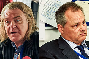 Power Monkeys. Image shows from L to R: Spencer (Kevin McNally), Oliver (Jack Dee)