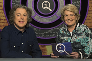 QI. Image shows from L to R: Alan Davies, Sandi Toksvig. Copyright: TalkbackThames QI. Image shows from L to R: Alan Davies, Sandi Toksvig. Copyright: TalkbackThames