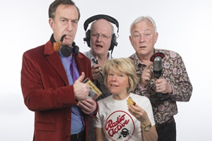 Radio Active. Image shows from L to R: Angus Deayton, Philip Pope, Helen Atkinson-Wood, Michael Fenton Stevens