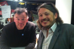 Richard Herring's Leicester Square Theatre Podcast. Image shows from L to R: Stewart Lee, Richard Herring