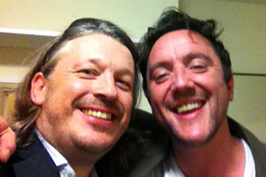 Richard Herring's Leicester Square Theatre Podcast. Image shows from L to R: Richard Herring, Peter Serafinowicz