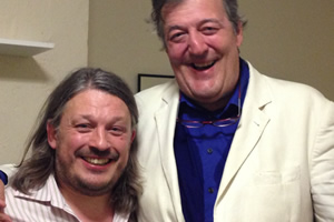 Richard Herring's Leicester Square Theatre Podcast. Image shows from L to R: Richard Herring, Stephen Fry