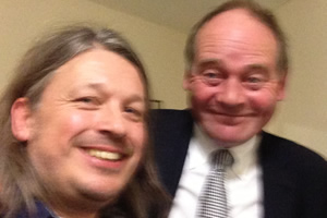 Richard Herring's Leicester Square Theatre Podcast. Image shows from L to R: Richard Herring, John Lloyd