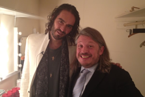 Richard Herring's Leicester Square Theatre Podcast. Image shows from L to R: Russell Brand, Richard Herring