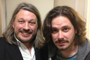 Richard Herring's Leicester Square Theatre Podcast. Image shows from L to R: Richard Herring, Edgar Wright