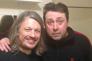 Richard Herring's Leicester Square Theatre Podcast. Image shows from L to R: Richard Herring, Sean Hughes