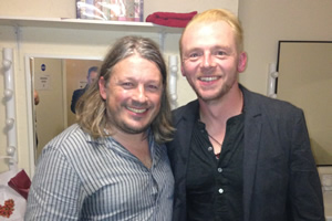 Richard Herring's Leicester Square Theatre Podcast. Image shows from L to R: Richard Herring, Simon Pegg