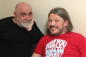 Richard Herring's Leicester Square Theatre Podcast. Image shows from L to R: Alexei Sayle, Richard Herring