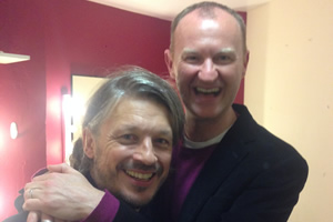 Richard Herring's Leicester Square Theatre Podcast. Image shows from L to R: Richard Herring, Mark Gatiss