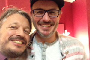 Richard Herring's Leicester Square Theatre Podcast. Image shows from L to R: Richard Herring, Brendon Burns