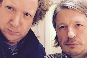 Richard Herring's Leicester Square Theatre Podcast. Image shows from L to R: Andy Zaltzman, Richard Herring