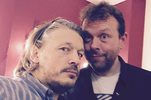 Richard Herring's Leicester Square Theatre Podcast. Image shows from L to R: Richard Herring, Michael Legge