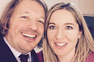 Richard Herring's Leicester Square Theatre Podcast. Image shows from L to R: Richard Herring, Victoria Coren Mitchell