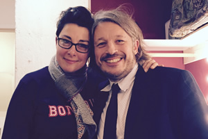 Richard Herring's Leicester Square Theatre Podcast. Image shows from L to R: Sue Perkins, Richard Herring