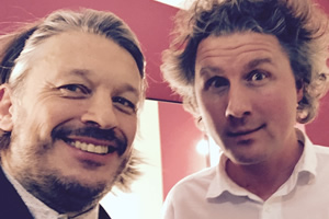 Richard Herring's Leicester Square Theatre Podcast. Image shows from L to R: Richard Herring, Ben Goldacre