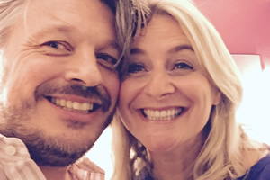 Richard Herring's Leicester Square Theatre Podcast. Image shows from L to R: Richard Herring, Emma Kennedy