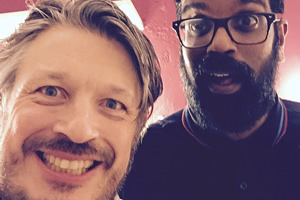 Richard Herring's Leicester Square Theatre Podcast. Image shows from L to R: Richard Herring, Romesh Ranganathan