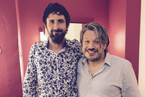 Richard Herring's Leicester Square Theatre Podcast. Image shows from L to R: Mark Watson, Richard Herring