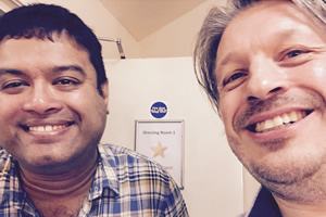 Richard Herring's Leicester Square Theatre Podcast. Image shows from L to R: Paul Sinha, Richard Herring