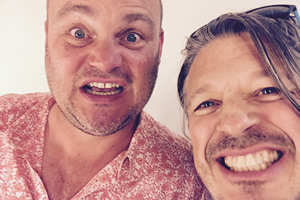 Richard Herring's Leicester Square Theatre Podcast. Image shows from L to R: Al Murray, Richard Herring