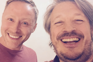 Richard Herring's Leicester Square Theatre Podcast. Image shows from L to R: Brian Limond, Richard Herring