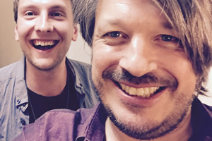 Richard Herring's Leicester Square Theatre Podcast. Image shows from L to R: Joe Lycett, Richard Herring