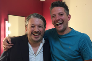 Richard Herring's Leicester Square Theatre Podcast. Image shows from L to R: Richard Herring, Stuart Goldsmith