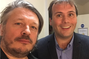 Richard Herring's Leicester Square Theatre Podcast. Image shows from L to R: Richard Herring, John Finnemore