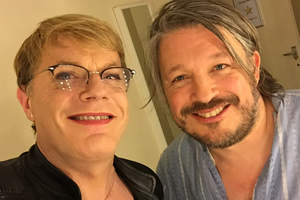 Richard Herring's Leicester Square Theatre Podcast. Image shows from L to R: Eddie Izzard, Richard Herring