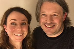 Richard Herring's Leicester Square Theatre Podcast. Image shows from L to R: Cariad Lloyd, Richard Herring