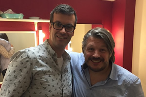 Richard Herring's Leicester Square Theatre Podcast. Image shows from L to R: Marcus Brigstocke, Richard Herring