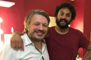 Richard Herring's Leicester Square Theatre Podcast. Image shows from L to R: Richard Herring, Nish Kumar