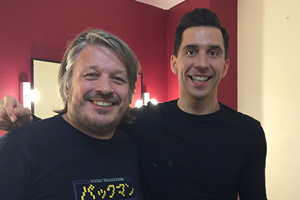 Richard Herring's Leicester Square Theatre Podcast. Image shows from L to R: Richard Herring, Russell Kane