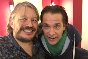 Richard Herring's Leicester Square Theatre Podcast. Image shows from L to R: Richard Herring, Hans Teeuwen