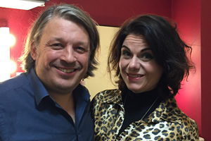 Richard Herring's Leicester Square Theatre Podcast. Image shows from L to R: Richard Herring, Caitlin Moran