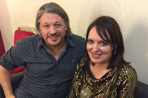 Richard Herring's Leicester Square Theatre Podcast. Image shows from L to R: Richard Herring, Deborah Frances-White