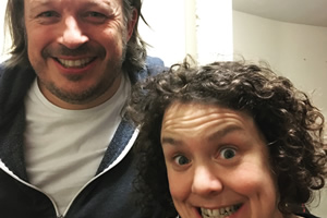 Richard Herring's Leicester Square Theatre Podcast. Image shows from L to R: Richard Herring, Jess Thom