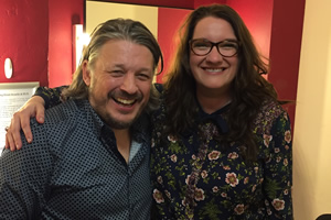 Richard Herring's Leicester Square Theatre Podcast. Image shows from L to R: Richard Herring, Sarah Millican