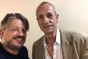 Richard Herring's Leicester Square Theatre Podcast. Image shows from L to R: Richard Herring, Arthur Smith