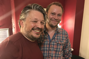 Richard Herring's Leicester Square Theatre Podcast. Image shows from L to R: Richard Herring, Robert Webb