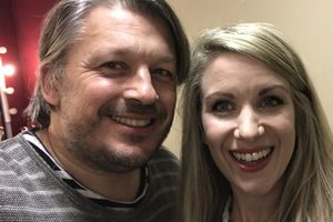 Richard Herring's Leicester Square Theatre Podcast. Image shows from L to R: Richard Herring, Rachel Parris