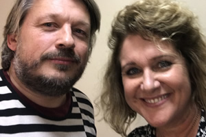 Richard Herring's Leicester Square Theatre Podcast. Image shows from L to R: Richard Herring, Jan Ravens