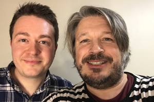 Richard Herring's Leicester Square Theatre Podcast. Image shows from L to R: Johann Hari, Richard Herring