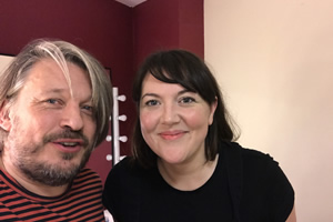 Richard Herring's Leicester Square Theatre Podcast. Image shows from L to R: Richard Herring, Katy Wix