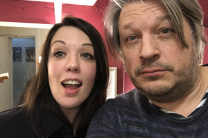 Richard Herring's Leicester Square Theatre Podcast. Image shows from L to R: Danielle Ward, Richard Herring